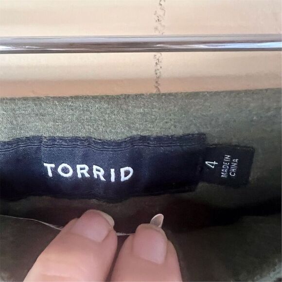 Torrid Women's Size 4x Dark Green High Rise Jogger Pants with‎ Zip Pockets Comfy - Picture 4 of 7